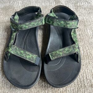 Teva Green and Black Sandals